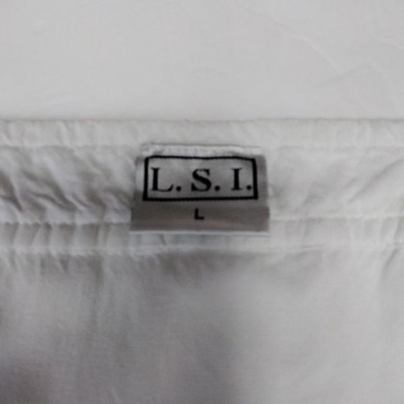 L.S.I. White Drop Waist Embroidered Beaded Sundress. Junior's Size Large. - Picture 9 of 11